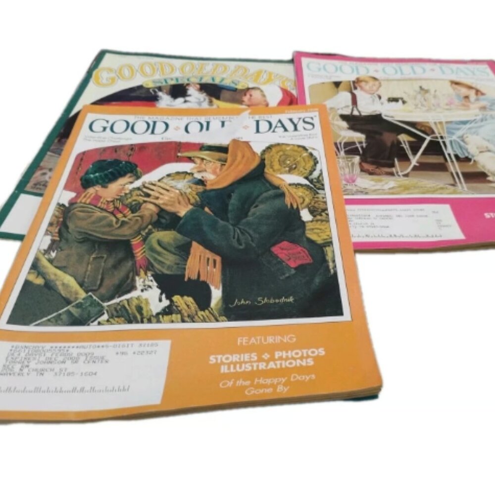 The Good Old Days Magazine Lot of 3: January, February, April 2008